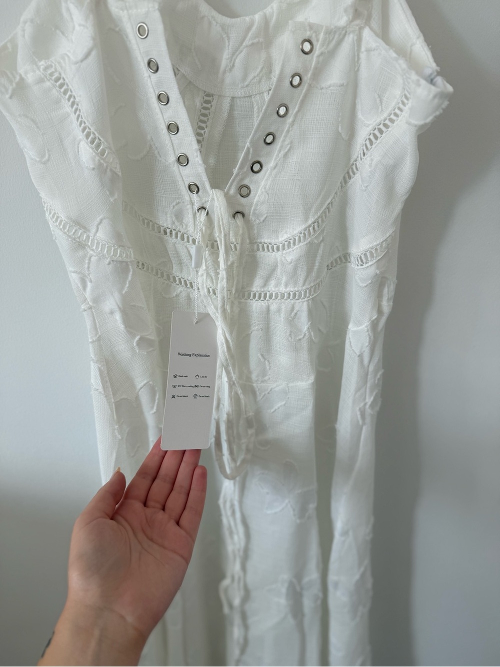 NWT Amazon White Floral Maxi Dress - Picture 4 of 7